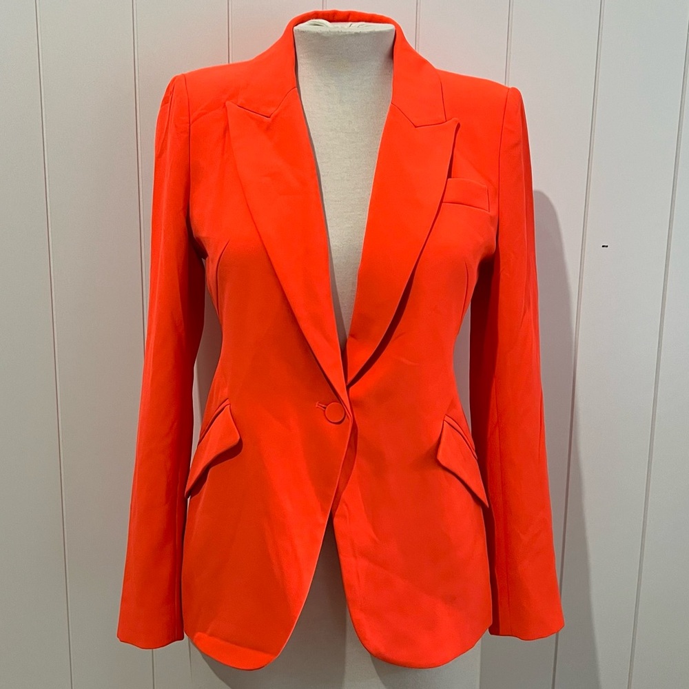 Generation Love NWT Hudson crepe blazer Women Size S Papya Orange